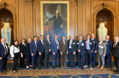 Photo of bankers, senators, representatives advocating for Banking in Washington DC